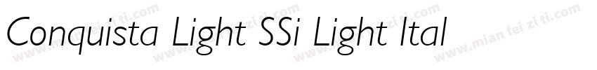 Conquista Light SSi Light Italic字体转换